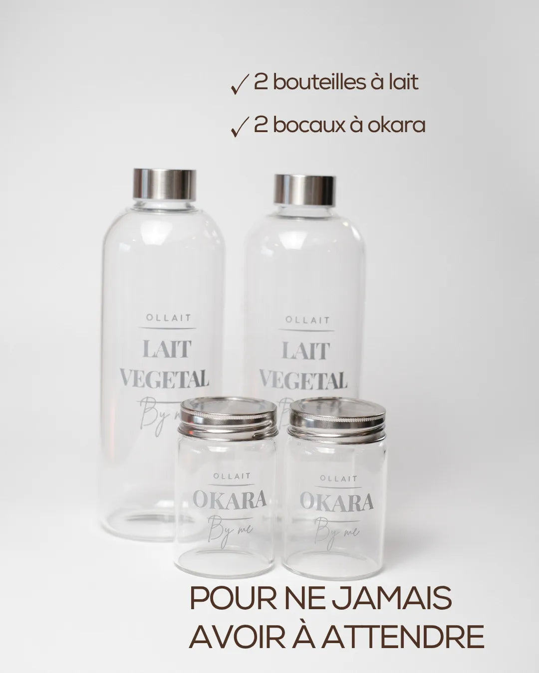 2 bouteilles et 2 bocaux
